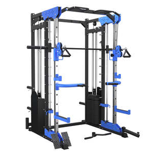 Attrezzatura da Allenamento Integrata Smith Machine Set Combinato Multifunzione per Home Fitness Squat Panca Piana Gantry Frame Pectoral Machine - Product Image 2