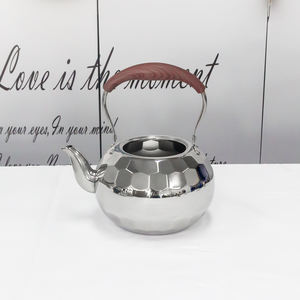 कस्टम चाय की केतली लकड़ी अनाज हैंडल डायमंड पॉट विंटेज चाय पॉट स्टेनलेस स्टील पानी की केतली - Product Image 3