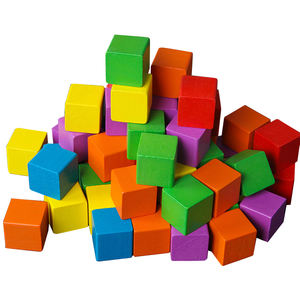 Blocchi Impilabili Montessori da 20mm, Set da 100 Pezzi, Gioco Educativo DIY Mini Cubi per Parete, in Legno e Materiale PC per Bambini - Product Image 2