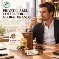 Café Macchiato OEM ODM avec Arabica, L-Carnitine, Probiotiques et Peptides de Collagène de Poisson, Marque Privée Personnalisée