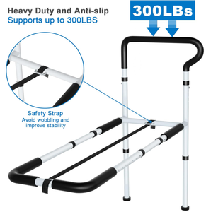 Marco de soporte para pasamanos de dormitorio, soporte envolvente solo, barra de agarre, Riel de seguridad, protector de riel de cama de seguridad ajustable - Product Image 5