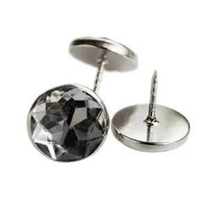 Fechos de diamante e cristal, botões de estofados brancos de fábrica, com 20mm, macio, decoração de parede, acessório de móveis