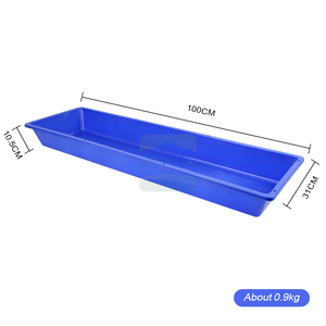 Bebedero <span class=keywords><strong>de</strong></span> Plástico Azul <span class=keywords><strong>de</strong></span> 100 cm para Ganado - Bebedero Económico y Duradero para Pequeñas Granjas <span class=keywords><strong>de</strong></span> Ovejas, Cabras y Ganado - Product Image 1