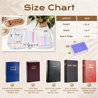 Housse de protection pour Bible unisexe, étanche, kit de fournitures d'étude et de journalisation, étui de transport pour livres, cadeaux chrétiens pour maman, femme, amies