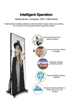 Affiche publicitaire extérieure, machine publicitaire LED mobile sur pied, affichage d'affiches