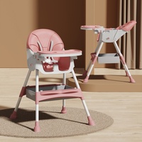 Chaise haute multifonctionnelle pliable et portable pour bébé, avec base en plastique moderne, idéale pour la salle à manger, l'école et l'extérieur – Offre spéciale