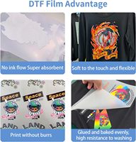 Rouleau de film de transfert par sublimation DTF blanc premium 13 pouces x 328 pieds en PET pour impression directe sur film pour t-shirts