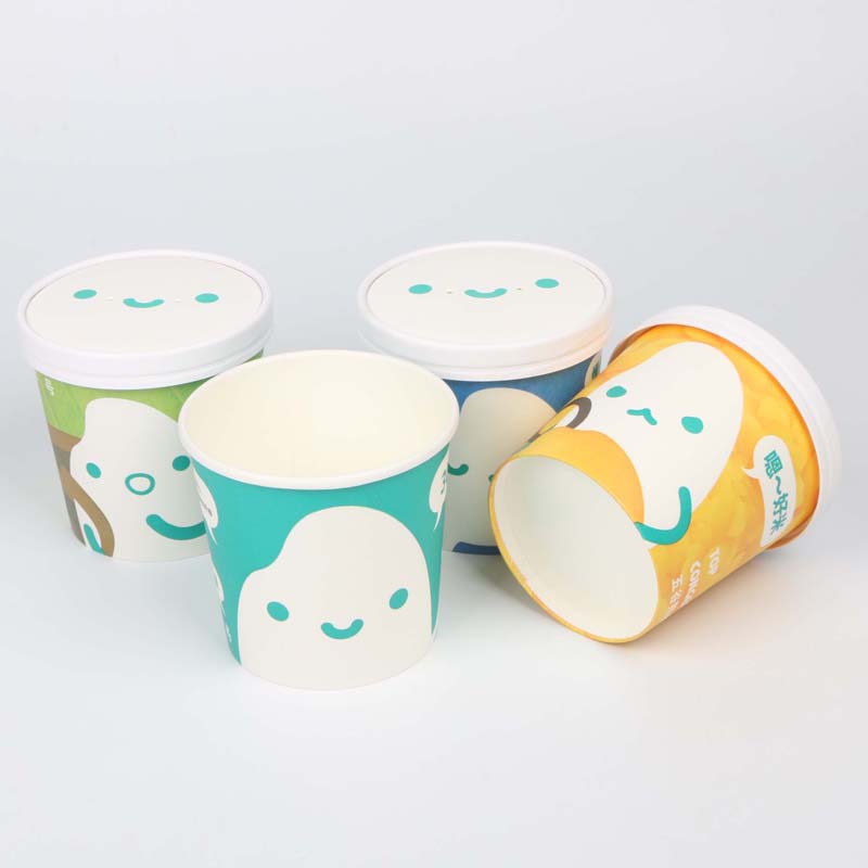 Customized Paper Bowl Free Design Disposable Food Container Paper Soup Bowl With LidPopular