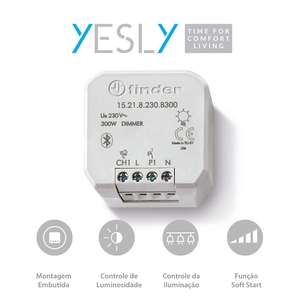 ตัวควบคุมไฟฟ้าอิเล็กทรอนิกส์ Finder 300W 230V บลูทูธไร้สาย ควบคุม 1 ช่องทาง รองรับแอปพลิเคชัน - Product Image 2