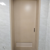 Porte à persiennes pour salle blanche, cadre en acier inoxydable, étanche, pour hôpital, entrepôt, laboratoire, atelier, OEM