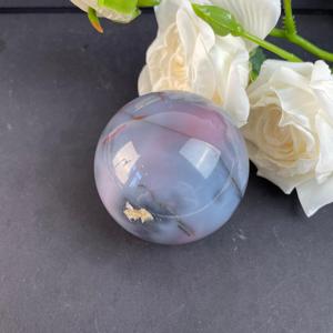 Wholesale Polished Natural <b>Crystal</b> Healing Stone Grey Agate Sphere <b>Ball</b> Mascot Gift for Home Decor - Product Image 4