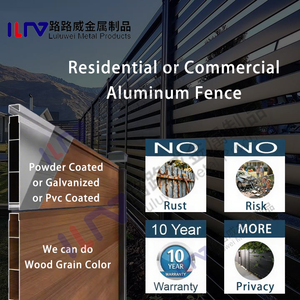 Vườn nhà ngoài trời màu đen sơn tĩnh điện nhôm riêng tư hàng rào tấm - Product Image 2