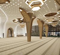 Lustre polygonal LED à double couche pour décor d'éclairage intérieur de mosquée, lampe suspendue hexagonale de nouveau restaurant d'hôtel à la mode