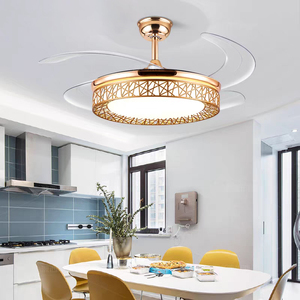LED invisibile in ferro ventilatore <span class=keywords><strong>da</strong></span> soffitto luce telecomando Design moderno 6 velocità Zhongshan per <span class=keywords><strong>camera</strong></span> <span class=keywords><strong>da</strong></span> letto soggiorno sala <span class=keywords><strong>da</strong></span> <span class=keywords><strong>pranzo</strong></span> ciondolo - Product Image 1