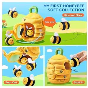 Peluş oyuncak bebek <span class=keywords><strong>Mini</strong></span> arı kovanı şeklinde aksiyon figürü çocuk eğitim duyusal S - Product Image 5