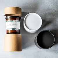Gros Complément Alimentaire Papier Rond Peut Cylindre Boîte Shilajit Gummies Carton Papier Tube Boîte D'emballage pour Pot De Miel