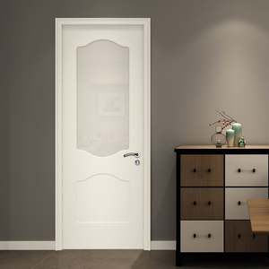 Vente d'usine en Chine, panneaux MDF imperméables, portes de chambre à coucher en placage, portes intérieures modernes en bois massif pour hôtel - Product Image 6