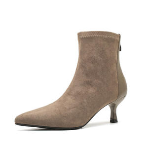 Botas de Tobillo Multifuncionales Cómodas con Cordones y Punta Cuadrada de Tacón Grueso para Mujer, Diseño Retro, Parte Superior de Cuero Genuino - Product Image 1