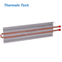 Plaque froide de base extrudée standard avec tube en cuivre pour serveur dissipateur thermique refroidi à l'eau 900W