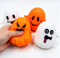 Boîte Mystère 8 cm Happy Hall – Poupée Fantôme d'Halloween en TPR, Jouet Squishy Anti-Stress à Presser, Fidget Créatif et Amusant, Cadeau Idéal pour l'Humeur