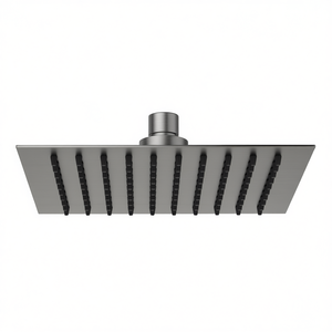 Cabezal de Ducha Cuadrado Delgado de Acero Inoxidable Cepillado 25 x 25 cm - Product Image 3