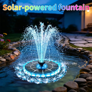 Fontaine solaire extérieure 3,5 W pour jardin, kit de pompe à eau solaire pour bassin intérieur avec 7 buses, lumière de fontaine 7 couleurs, pour bain d'oiseaux - Product Image 6