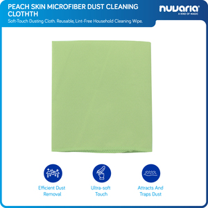 Panno in microfibra effetto pelle di pesca per la pulizia della polvere. Panno per la pulizia con effetto morbido al tatto. Panno per Pulizie Domestiche Riutilizzabile e Senza Pelucchi - Product Image 1