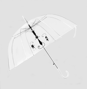 <span class=keywords><strong>Parapluie</strong></span> droit transparent 23 pouces avec couvercle en plastique, tissu transparent, 1 pièce - Product Image 4