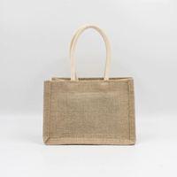 Sac fourre-tout en toile de jute naturel pliable et réutilisable écologique imprimé à bas prix avec logo personnalisé