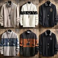 Nouveau pull en coton tricoté tendance 2026 pour homme, ample, respirant, pull-over chaud pour l'automne et l'hiver