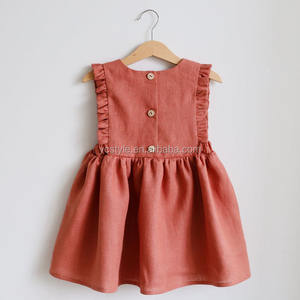 بيع بالجملة فساتين طفل صغير من الكتان عارضة بلا أكمام للأطفال الفئة العمرية - Product Image 2