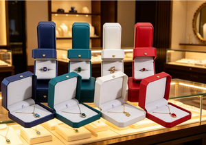 Luxury Octagonal Jewelry Boxes, PU Leather <b>Ring</b>/Earring/Pendant <b>Box</b> with Crown Logo, Elegant Bridal & <b>Proposal</b> Packaging - Product Image 5