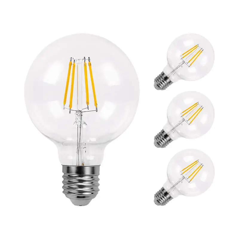 Yuvarlak top şekli e27 b22 filament vintage lamba açık mağaza bahçe dekoratif gu10 arayüzü 12 watt led ampul