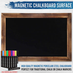 במפעל חם מכירה מעץ תליית גיר מגנטי, מסר קטן לוח שחור מגנטי - Product Image 3