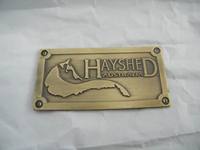 Plaque de porte en aluminium plaqué or antique OEM avec lettres en relief pour la décoration de meubles, d'hôtels, de bureaux, de villas et de restaurants
