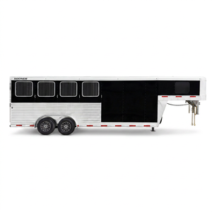 Remolque para Caballos de Uso Pesado, Híbrido, con Capacidad para 2 Caballos, Remolque de Parachoques para Transporte de Ganado, Origen Estadounidense - Product Image 1
