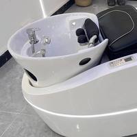 Chaise de massage électrique moderne Chuque avec vapeur et bassin en céramique pour spa capillaire pour salon de coiffure