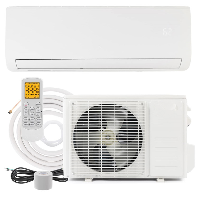 Inverter dinding BTU 9000 12000 18000 24000 AC terpisah Wifi panas pendingin ruangan cerdas untuk rumah AC DC