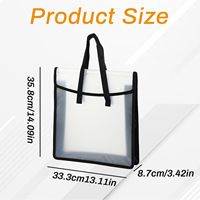 Sac de rangement polyvalent en PP grande capacité pour étudiants, avec clip, conception à accès facile pour un récupération et un stockage rapides des documents
