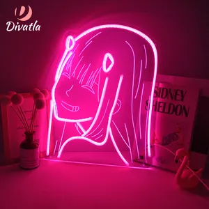 Diyatla lampu Neon dekorasi suasana pesta ruang hiburan karakter Anime Zero 2 kustomisasi