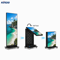 Écran LED portable sur pied P1.5 P1.8 P2 P2.5 à pas fin, haute luminosité, mur vidéo LED vertical, affichage LED pour affiches