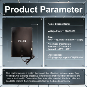 <span class=keywords><strong>Chauffe</strong></span>-<span class=keywords><strong>eau</strong></span> électrique <span class=keywords><strong>en</strong></span> silicone 220V 175W avec <span class=keywords><strong>thermostat</strong></span> pour abreuvoir à volaille et dégivrage - Product Image 5