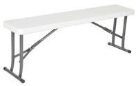Nouveau banc pliant en plastique HDPE blanc de 4 pieds pour une fête extérieure intérieure