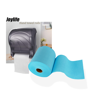 1/2 plis bleu recyclé pâte <span class=keywords><strong>de</strong></span> bois vierge essuie-mains <span class=keywords><strong>taille</strong></span> <span class=keywords><strong>de</strong></span> rouleau Jumbo pour le lavage des toilettes commerciales et industrielles utilisation à la main - Product Image 2