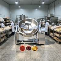 Machine de traitement entièrement automatique de la sauce chili et du caramel, mélangeur de cuisson au gaz