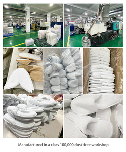 Pantofole da Hotel di Lusso all'Ingrosso in Morbido Velluto Premium <span class=keywords><strong>con</strong></span> Logo Personalizzato da Donna Unisex in Coral Fleece Monouso per Hotel e Spa - Product Image 4