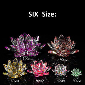 Piccolo ponte all'ingrosso di personalizzazione di vetro portacandele di vetro di alta qualità di cristallo di loto per cerimonia Souvenir regali - Product Image 2