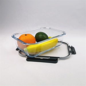 Rectángulo de comida de vidrio hermético contenedores con <span class=keywords><strong>a</strong></span> prueba de fugas de presión de cierre tapas - Product Image 2