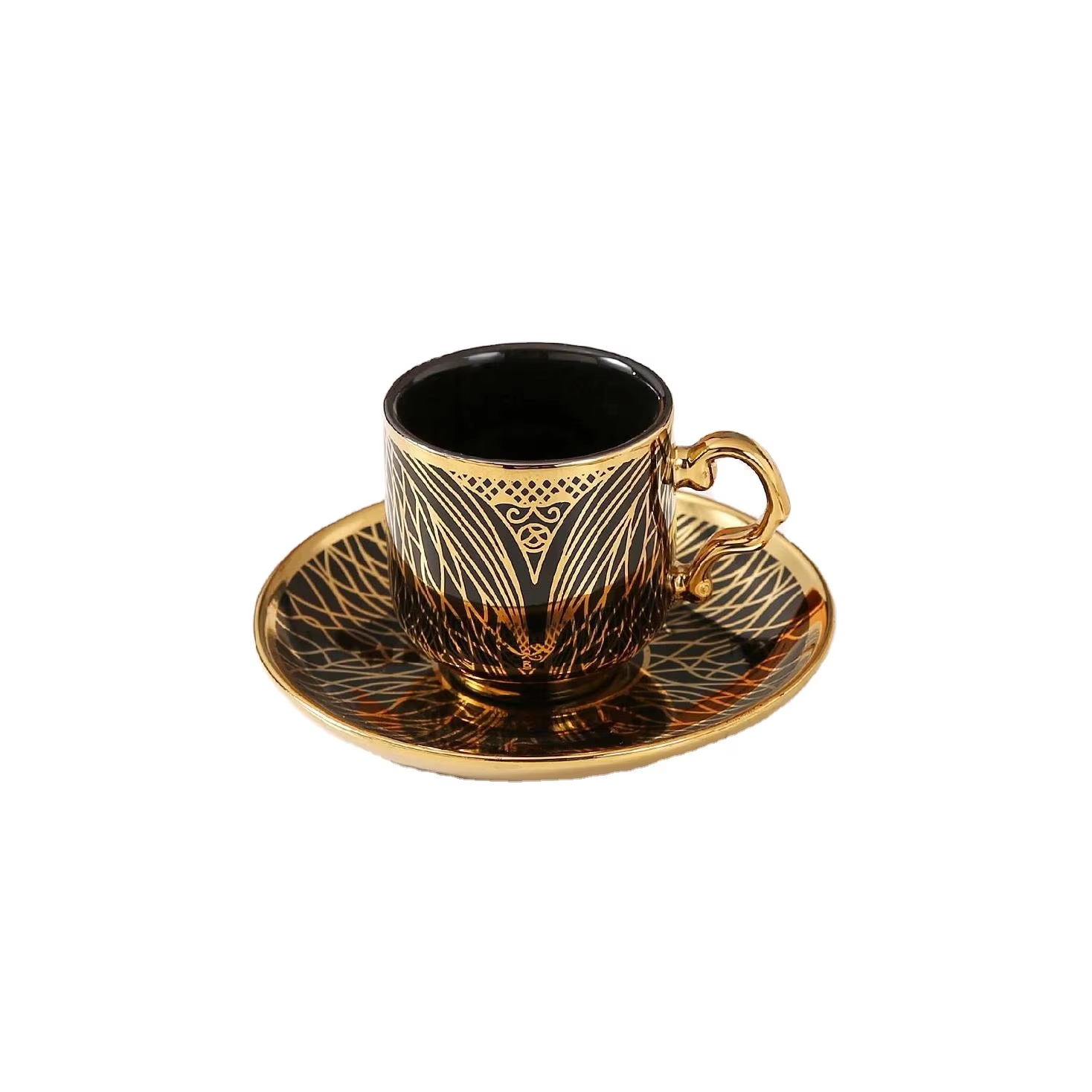 Set Tazza E Piattino In Ceramica Per Caffè E Tè, 70 Ml – Elegante Porcellana Per Matrimoni E Regali - 3