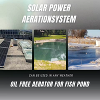 Compresseur d'air solaire AC110V sans huile 3.4cfm 1/2HP pour système d'aération de bassin et pisciculture, moteur comme composant central